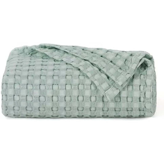 Premium Bamboo-Cotton Waffle Weave Blanket My Store 4